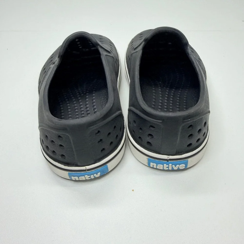Native Miles Slip On Kids Size C8 Black Perforated Water Shoes Summer Sneakers